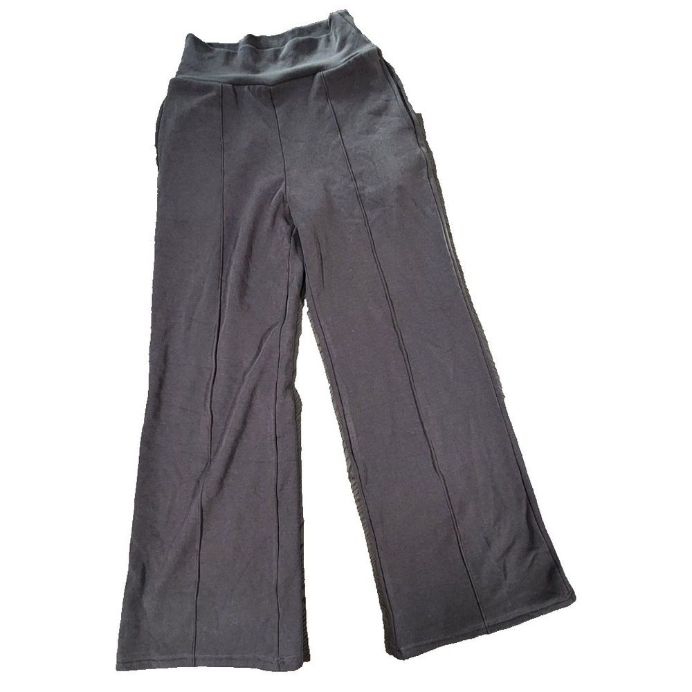 OGL Move Womens Wide Leg Sweatpants Charcoal Gray High Rise Lounge Pants Size M - Picture 3 of 7